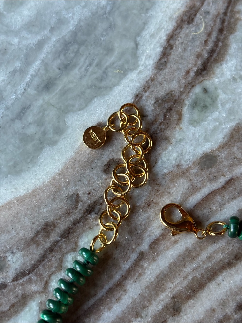 Malachite Beaded Necklace - Picture 4 of 6